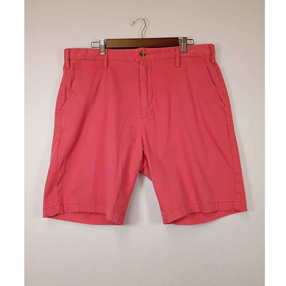 Preppy Nautica Mens 36 Salmon Pink The Deck Short Classic Fit Stretch Chino